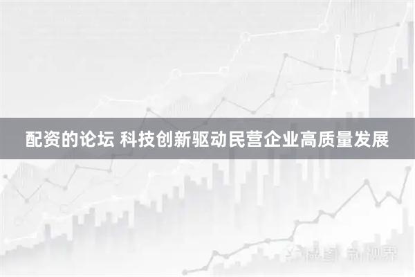 配资的论坛 科技创新驱动民营企业高质量发展